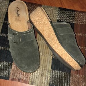 Clark’s Olive Slip-ons
